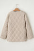 Snap Button Quilted Puffer Jacket
